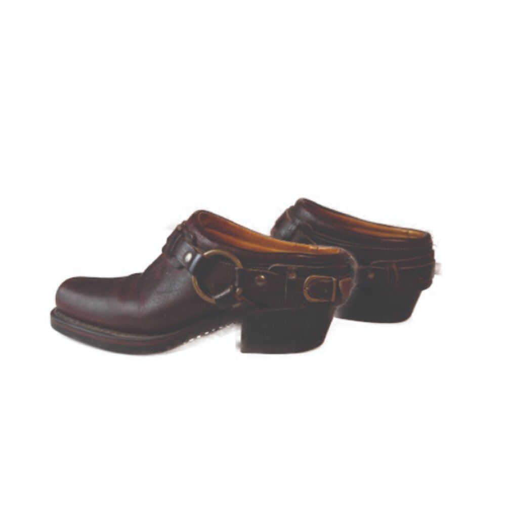 FRYE Dark Brown Leather Clogs